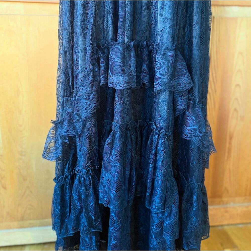 Dark in Love Gothic Victorian Vampire Vkei Black Lace & Ruffle Skirt XS-XL - Picture 4 of 14